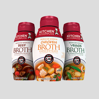 Gamme de bouillon de complice de cuisine